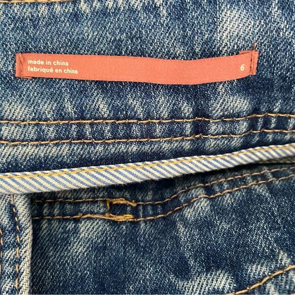 Pilcro Slim Denim Midi Skirt size 6 Anthropologie Button Front - Picture 8 of 10